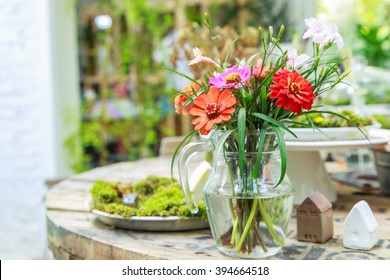 Vase Of Freshly Cut Flowers