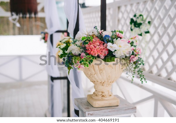 Vases Artificial Flowers Flower Vase Ornament Stock Photo Edit