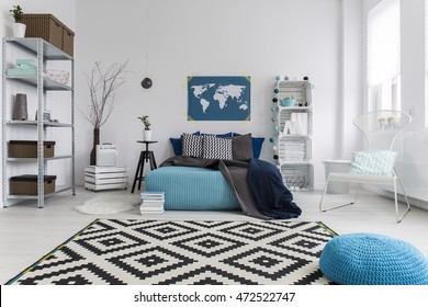 Calm Blue Bedroom Images Stock Photos Vectors Shutterstock