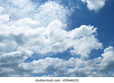 The vast blue sky and clouds sky