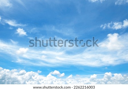  The vast blue sky and clouds sky