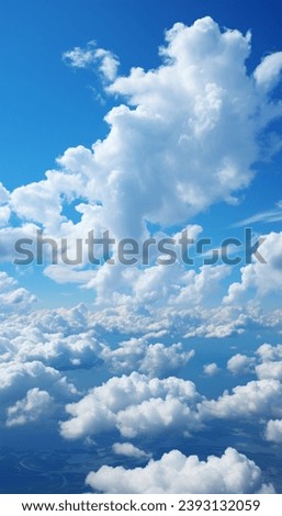 The vast blue sky and clouds sky
