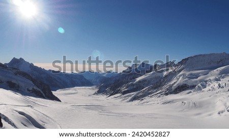 the vast snow mountains from Jungfrau