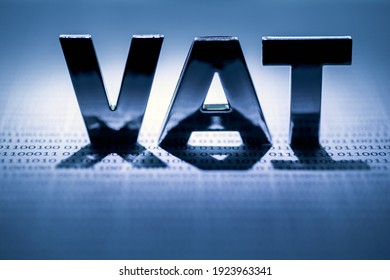 VAT alphabet letter on paper background
