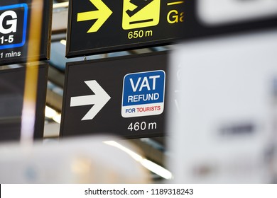 VAT Refund Direction With Arrow