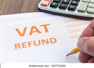 Vat Refund Form Concept In Top View