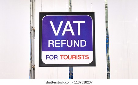 VAT Refund For Tourists Signage