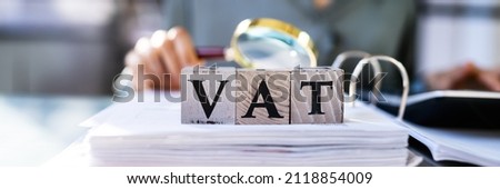 VAT Tax Word And Interest Percentage Sign