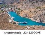 Vathy and Rina gulf in Kalymnos island Greece