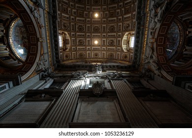 Vatican city, Vatican - March 08 2018: Picturesque dome of the Saint Peter's Basilica in Vatican
