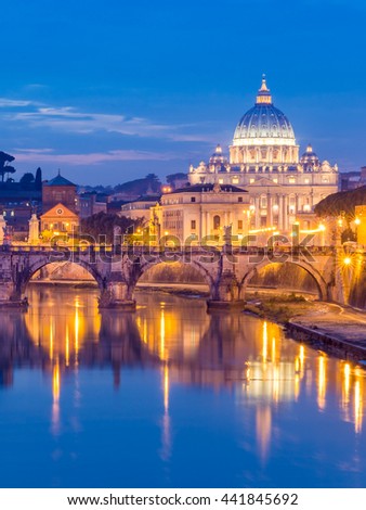 Vatican City Rome  Italy Beautiful  Vibrant Stock Photo 