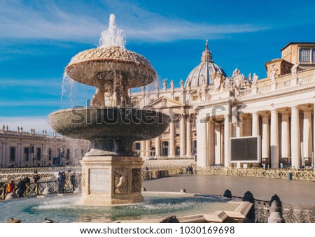 Vatican City, Rome, Saint Peter's Basilica in St. Peter's Square