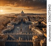 The Vatican City, with St. Peter