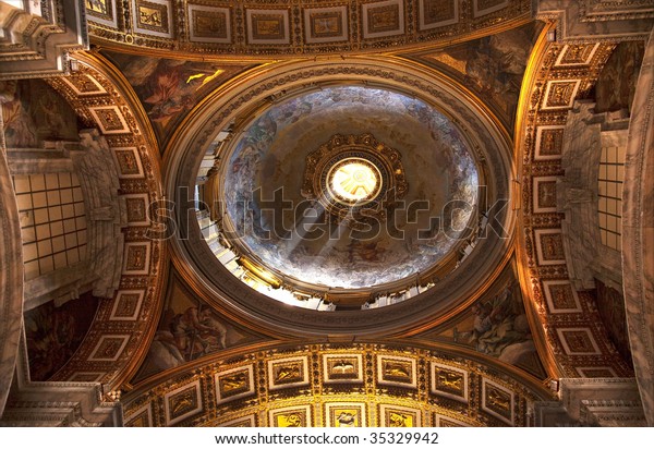 Vatican Inside Small Dome Shaft Light Stock Photo Edit Now