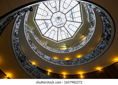 The Vatican. Italy10.19.2015.The Bramante Staircase, double helix staircase