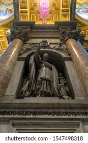 Vatican/Vatican - March 21 2019: Leo XII Statue In The Vatican.