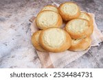 Vatrushka. ring of dough with quark in the middle. baking at home, Ball dough with cottage cheese