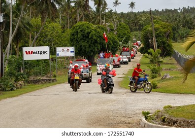 VAVAU, TONGA-NOVEMBER 17: Unidentified People Celebrate Arrival Of Fuifui Moimoi On His Home Island On November 17, 2013 In Tonga. Fuifui Is Tonga International Representative Forward In Rugby League.