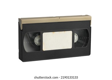 VCR Tape And VHS Video Cassette On White Background.