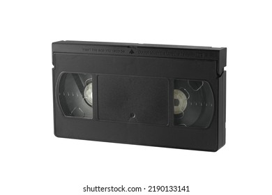 VCR Tape And VHS Video Cassette On White Background.