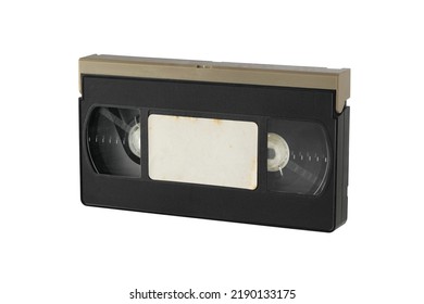 VCR Tape And VHS Video Cassette On White Background.