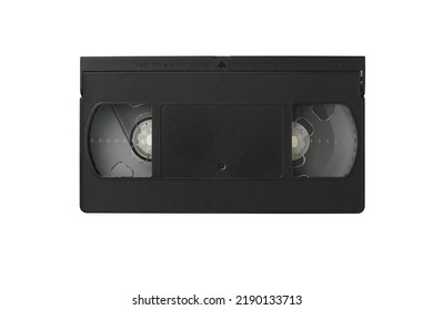 VCR Tape And VHS Video Cassette On White Background.