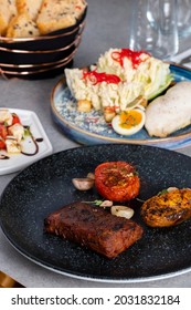 Veal Brisket With Salad Presentation