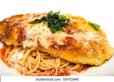 Veal Or Chicken Parmigiana With Pasta