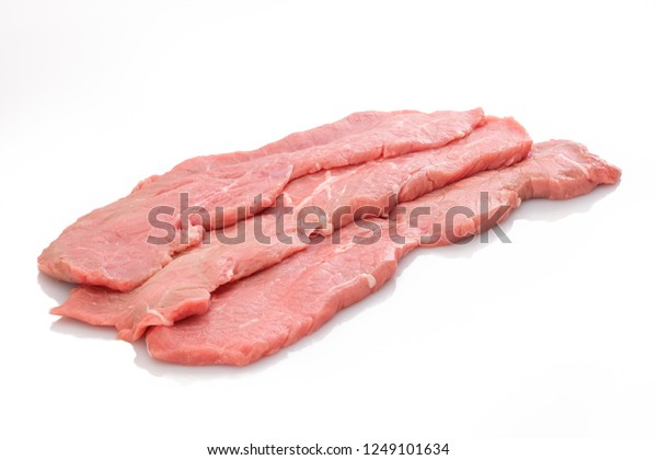 Veal Cutlets Escalope Meat Raw White Stock Photo (Edit Now) 1249101634