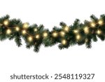 Vector Christmas garland on an isolated on white background