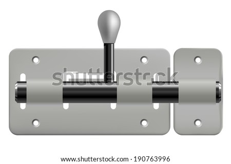 Vector illustration of latch isolated on white background