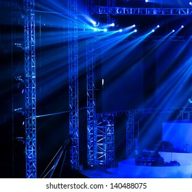 Vector Stage Spotlight with Laser rays
