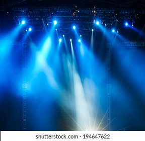 Vector Stage Spotlight With Laser Rays