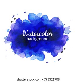 Vector violet watercolor abstract hand painted background. Watercolor texture. Great for card, flyer, poster. - Shutterstock ID 793321708