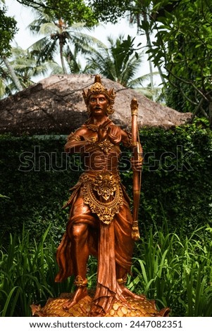 Vedic bronze statues of Hindu gods, heroes of the Mahabharata.