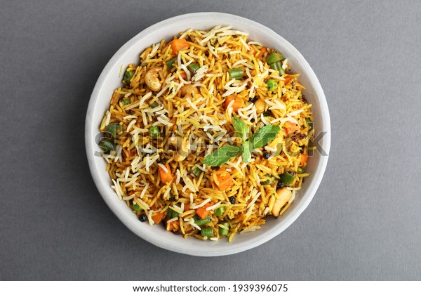 Veg biryani\
or veg pulav, Fried rice indian\
food