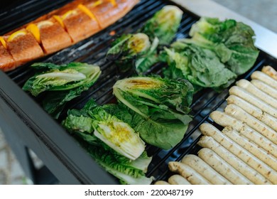 Vegan BBQ, Grilled Cos Lettuce, Or Romaine Lettuce