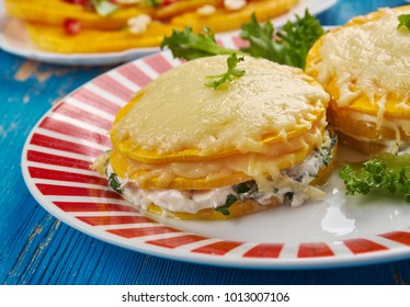 Vegan Butternut Squash Lasagna , Cashew Cheese, Kale Pesto.