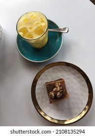 Vegan Carrot Cake And Turmeric Latte