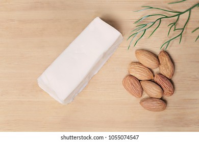 Vegan cheese made with almonds