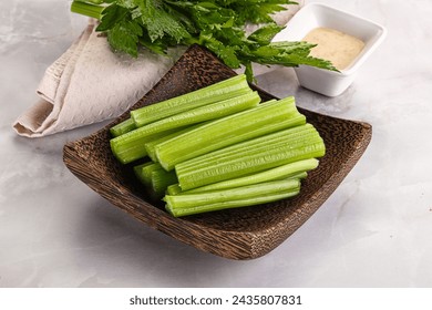 Vegan cuisine - dietary celery cticks snack