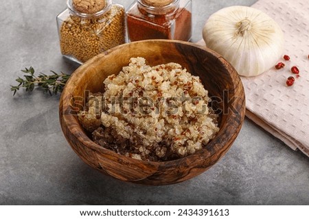 Vegan dietary cuisine - boiled quinoa cereal