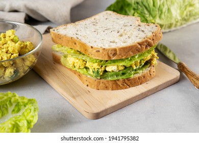 Vegan Egg Salad Sandwih Club