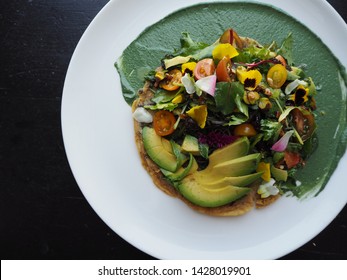 Vegan Green Goddess Salad Top View