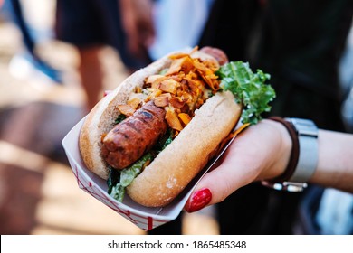 Vegan Hotdog At The Vegan Festival