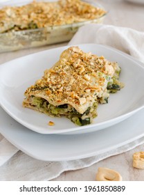 Vegan Lasagne With Broccoli And Zucchini. Vegan Recipe
