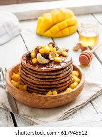 Vegan Pancake With Mango