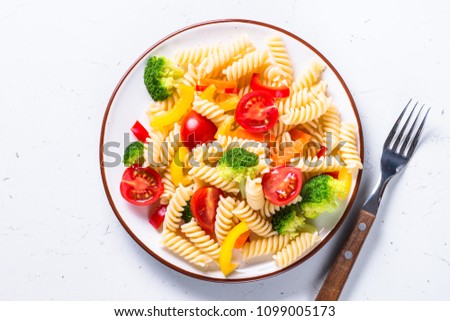 Similar – Pasta salad and ingredients