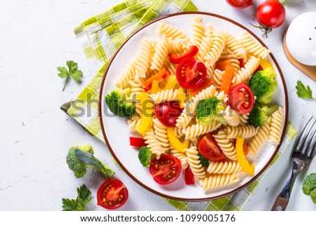 Similar – Pasta salad and ingredients