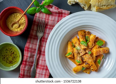 Vegan Penne Pasta In Vodka Sauce.